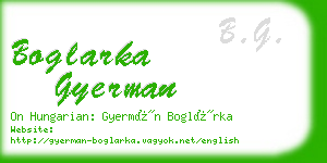 boglarka gyerman business card